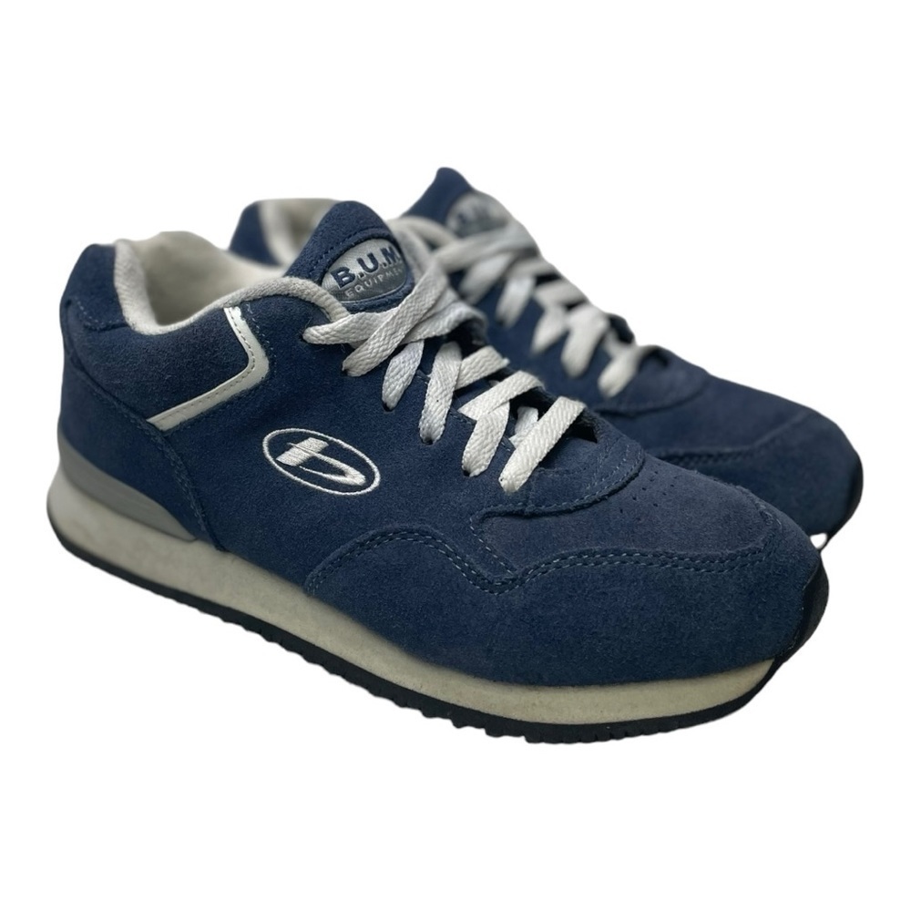 Vintage B.U.M. Equipment Women’s Navy Blue Suede Retro Sneakers